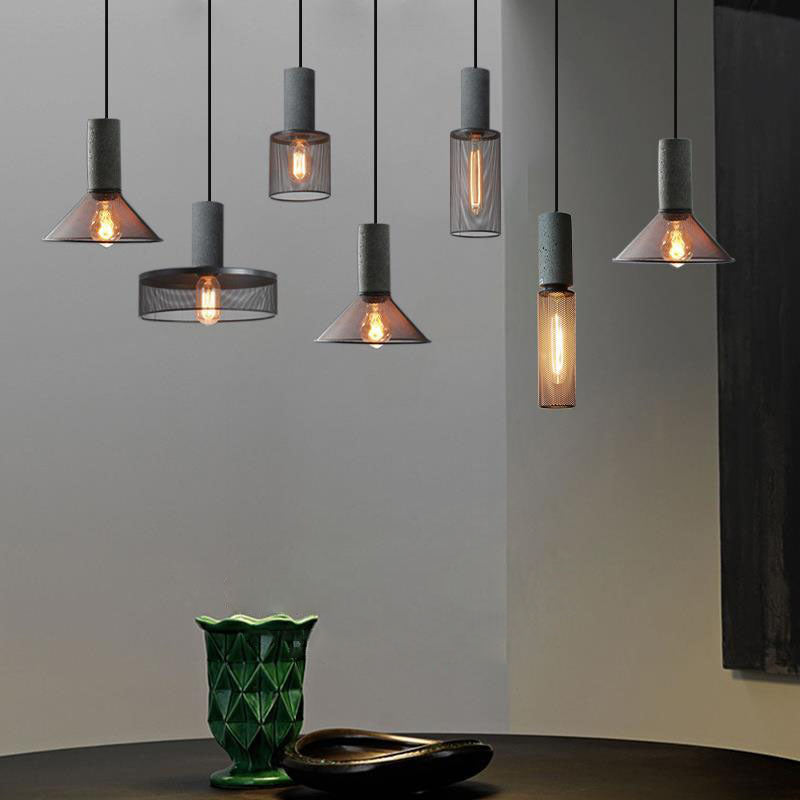 Frendorf | UrbanTaper Industrial Design Zement Pendelleuchte | Zylindrische Form | Moderner Look | Perfekt für Wohnzimmer