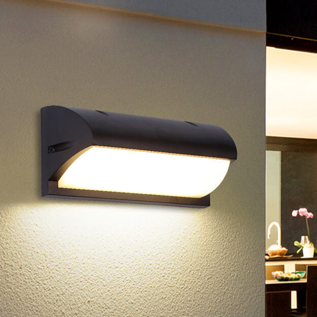 Frendorf | Zynistra AquaGlow Außenwandleuchte | Geometrisches Design | Wasserdicht | LED mit Sensor