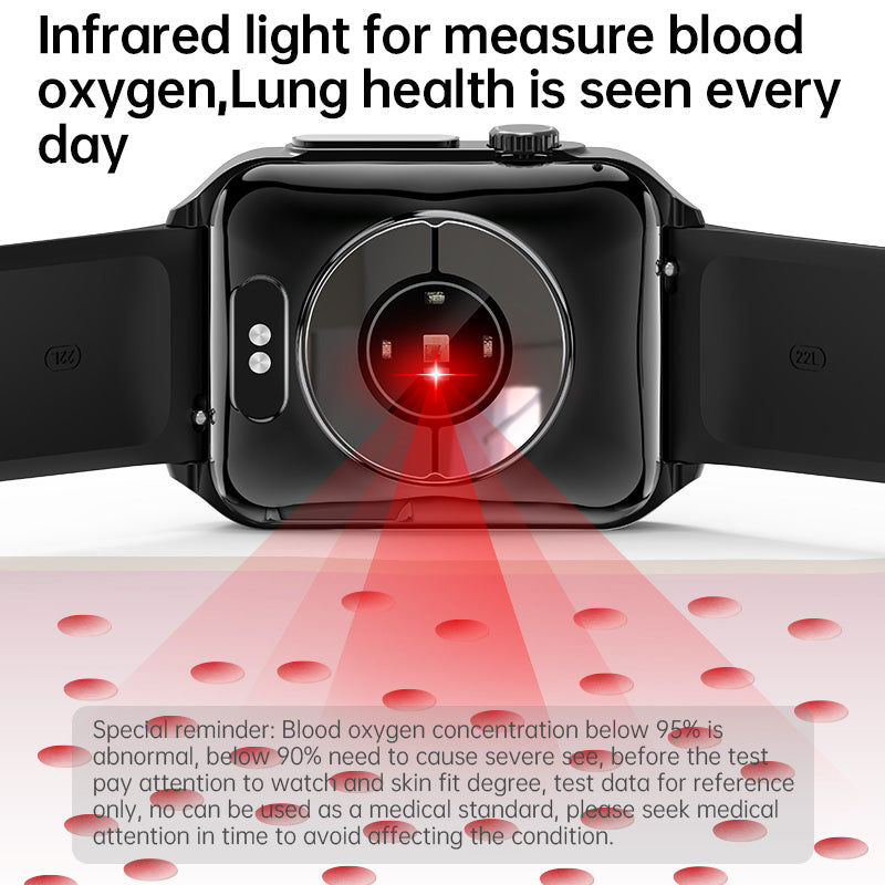 Frendorf | ECG-Test Blutlipide Harnsäure One Touch Wählen SOS-Anrufe Smartwatch