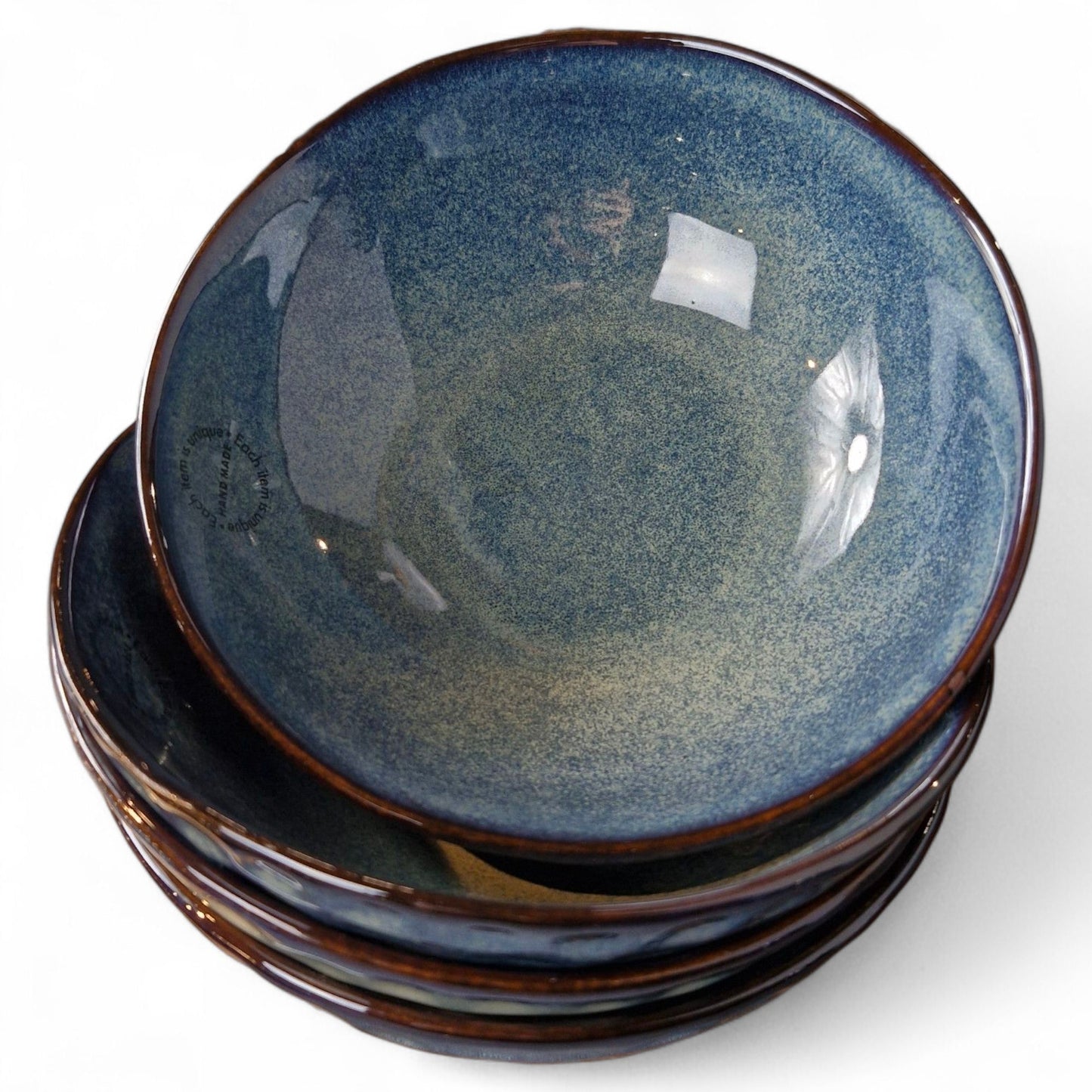 Frendorf | 21,5 cm Wasserfallplatte Blau - Stylische Keramikplatte mit Wasserfall-Design - Perfekt zum Servieren von Vorspeisen, kleinen Gerichten oder Desserts - Fügt Ihrer Geschirrkollektion einen frischen und eleganten Touch hinzu
