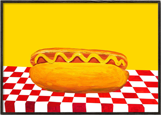 Frendorf | Hot Dog mit Senf rotes Karomuster gelb - Alice Straker