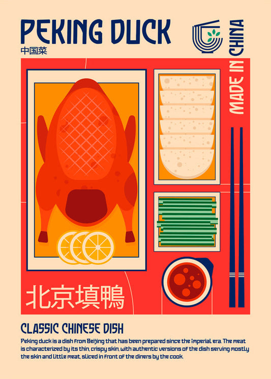 Frendorf | Pekingente Japanisches Essen Druck - Retrodrome