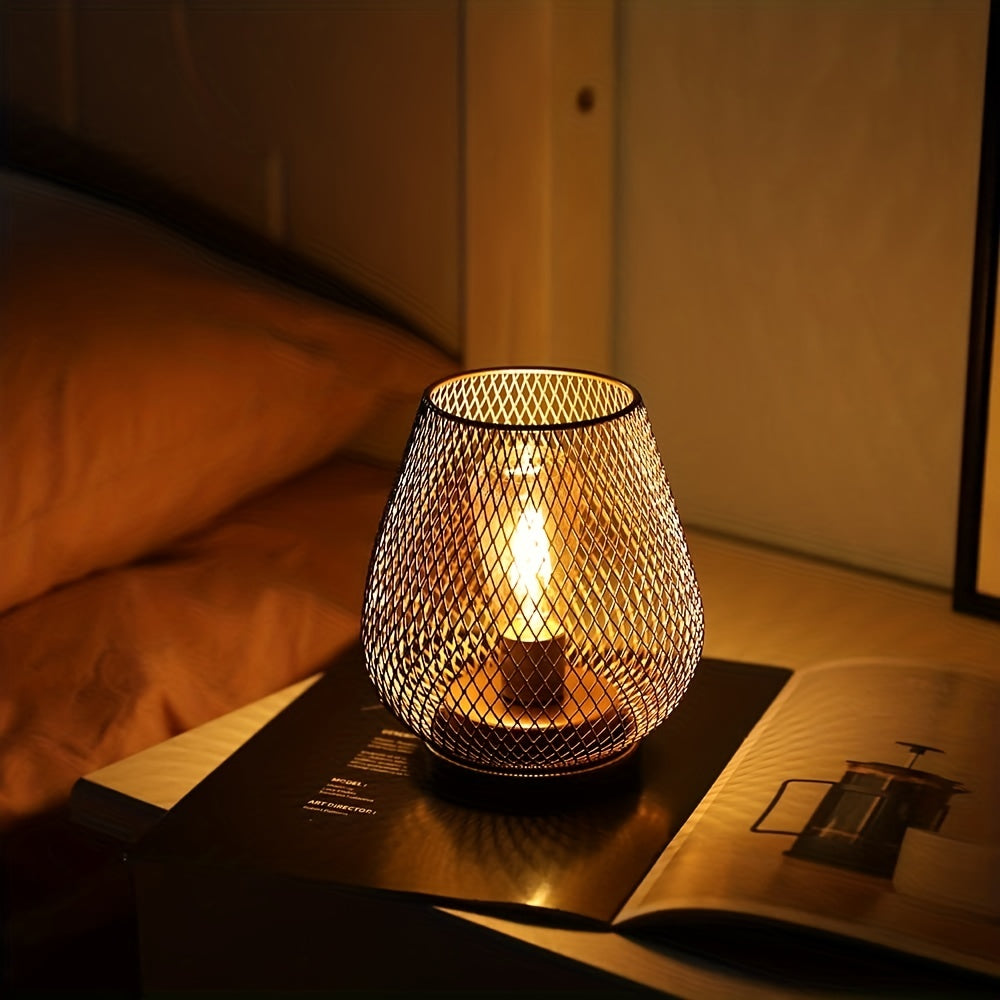 RusticMesh Tischlampen Set – Industrieller Stil und Stimmungsvolle Beleuchtung
