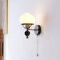 Frendorf | GeoLuxe Französische Geometrische Wandlampe | Eisen & Glas | 1-Licht Design für Wohnzimmer