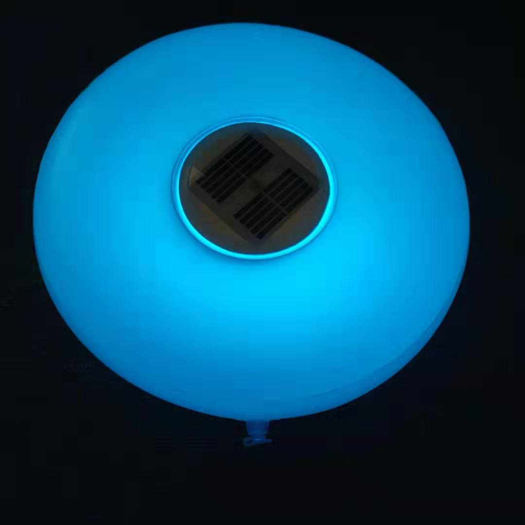 Solar Runde Poollicht LED Aufblasbar Außen Wasserdicht Schwimmendes Licht