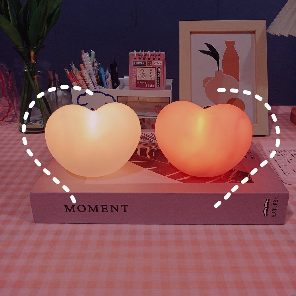 Frendorf | LuvSphere Silikon LED Nachtlicht | Herzförmiges Design | Tischlampe | Warmes Stimmungslicht | Dekorativ