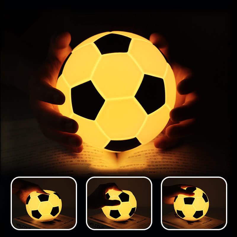Kreative Fußball Silikon LED Nachtlicht USB Lade Tischlampe