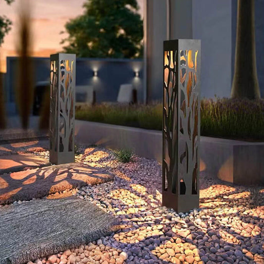Moderne Outdoor Hohl Quadrat Spalte LED Rasen Garten Landschaft Licht