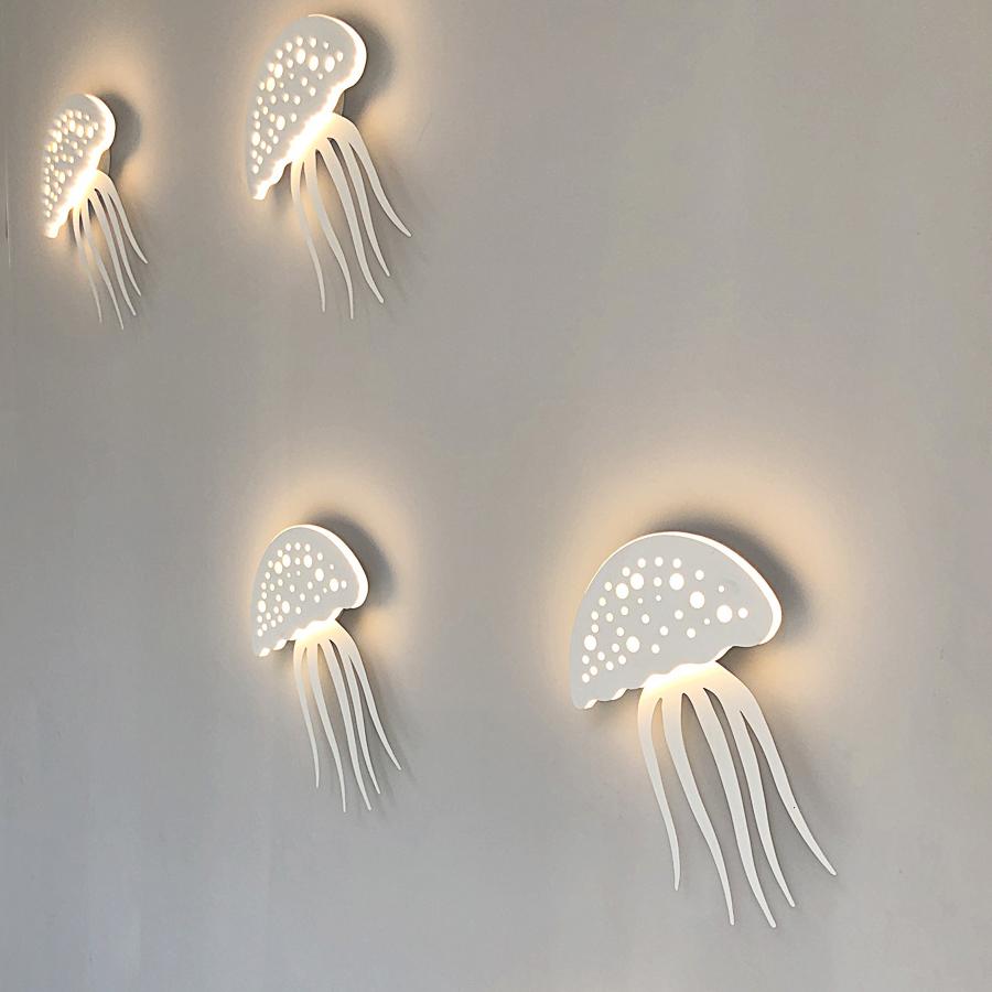 Moderne kreative 1-Licht LED Qualle Wandleuchte