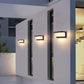 Modern Minimalist Solar Rechteck PC LED Außen Wandleuchte Lampe Für Außenpatio