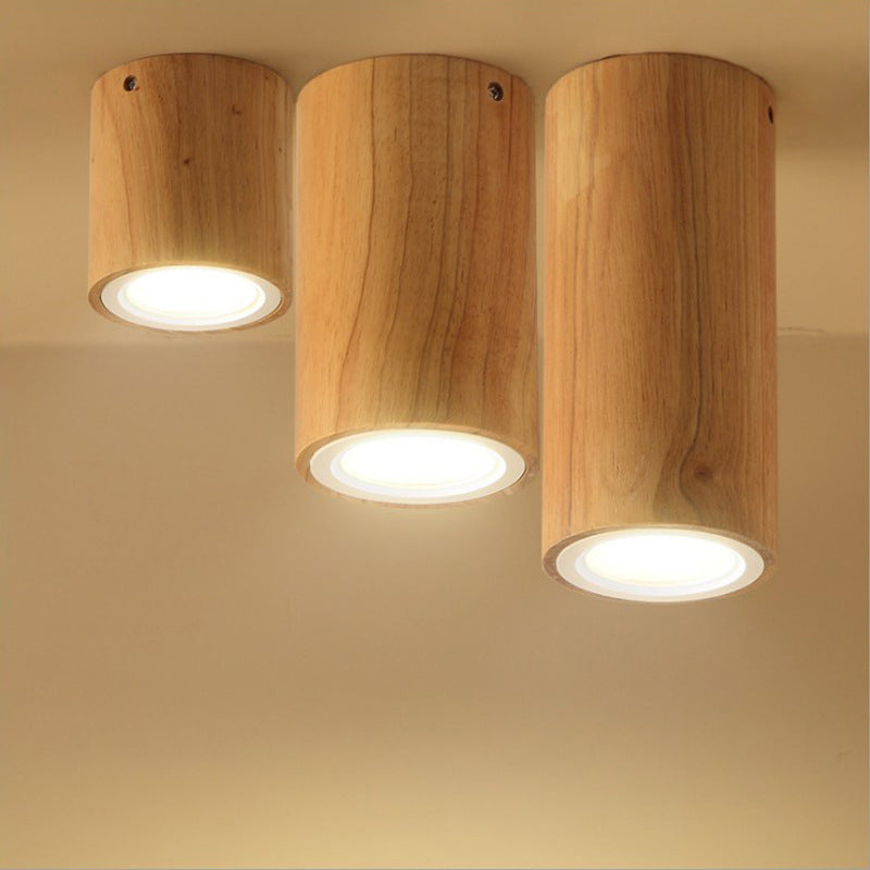 Frendorf | LumaKube Nordic Design LED Deckenleuchte | Holzoptik | Flush Mount | Warmweiß oder Kaltweiß | Stilvolle Beleuchtung für Zuhause
