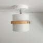 Frendorf | Cylindra Nordic Deckenleuchte | Halbzylinder-Design | Holz & Metall | Für Flur & Wohnbereich | 1-flammig