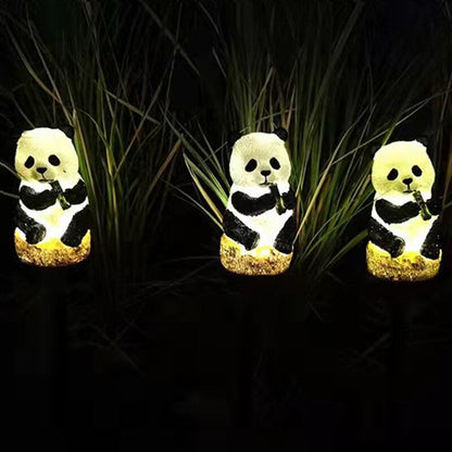 Solarharz Panda Outdoor wasserdichte Patioschmuckbodenstecklicht