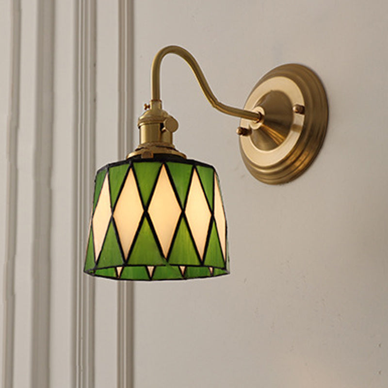 Frendorf | AuroraGlint Tiffany Kupfer Wandleuchte | Klassisches Design | Hochwertiges Glas | Ideal für Wohnzimmer
