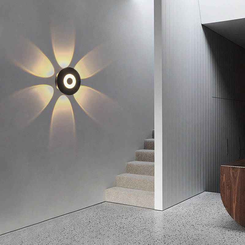Frendorf | LumaNest LED Wandleuchte im skandinavischen Stil | Aluminium Rundschirm | Wetterfest für Außenbereich & Terrasse