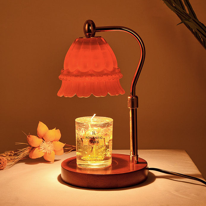 Europäische Orchidee Glas Marmor Hebbare 1-Licht Schmelzende Wax Tischlampe