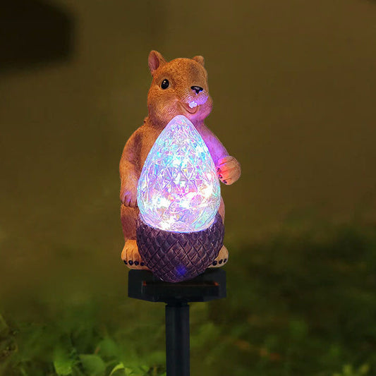 Frendorf | Solarra Gartenleuchte | Kreatives Harz-Design | LED-Solarleuchte | Wasserdicht | Landschaftsbeleuchtung für Außenbereiche