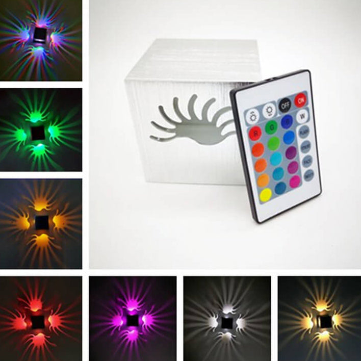 Kreative quadratische Aluminium Phoenix Tail LED dekorative Wand sconse Lampe