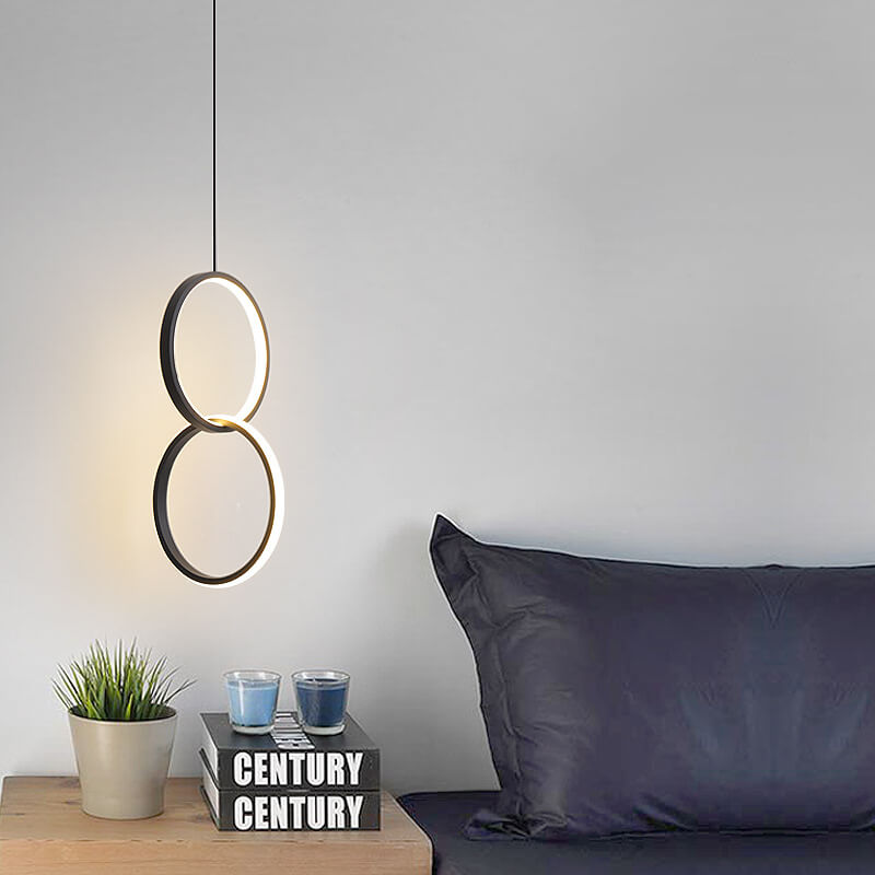Modern Minimalist Runde Eisen Acryl LED Kronleuchter Für Schlafzimmer