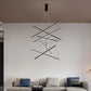 Frendorf | GeoLuma Nordic LED Kronleuchter | Geometrisches Linien-Design aus Eisen & Aluminium | 3-9 Flammen | Modern & Energieeffizient