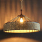 Frendorf | LumeLash Vintage Hängeleuchte | Rustikales Eisen & Hanfseil Design | 1-Flammige Pendelleuchte für Wohnzimmer