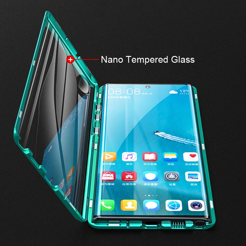 Frendorf | Magnetisches gehärtetes Glas doppelseitige Telefonhülle für Samsung