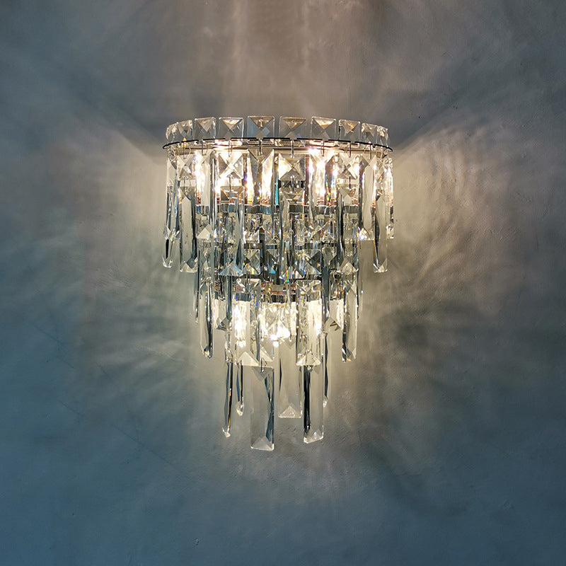 Frendorf | Lustrevia Kristall Wandleuchte | Luxus Design | Quasten aus Kristall | LED 1-Licht | Wohnzimmerlicht