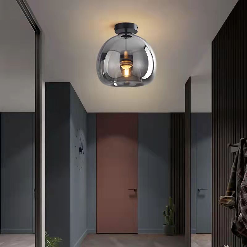 Frendorf | Nordora Luxus Rundglas-Deckenleuchte | Semi-Flush Mount | Modernes Skandinavisches Design