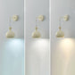 Zeitgenössische skandinavische runde Kürbis Eisen Glas 1-Licht Wandleuchte Lampe für Schlafzimmer