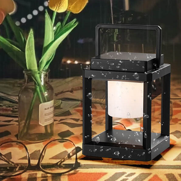 Outdoor Solar Camping Quadrat Tragbare Käfig LED Camping Landschaft Licht