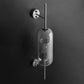 Frendorf | Lumivault Industrial Wandlampe | Zylindrischer Glasschirm | Eisenrahmen | Deko für Schlafzimmer & Wohnräume