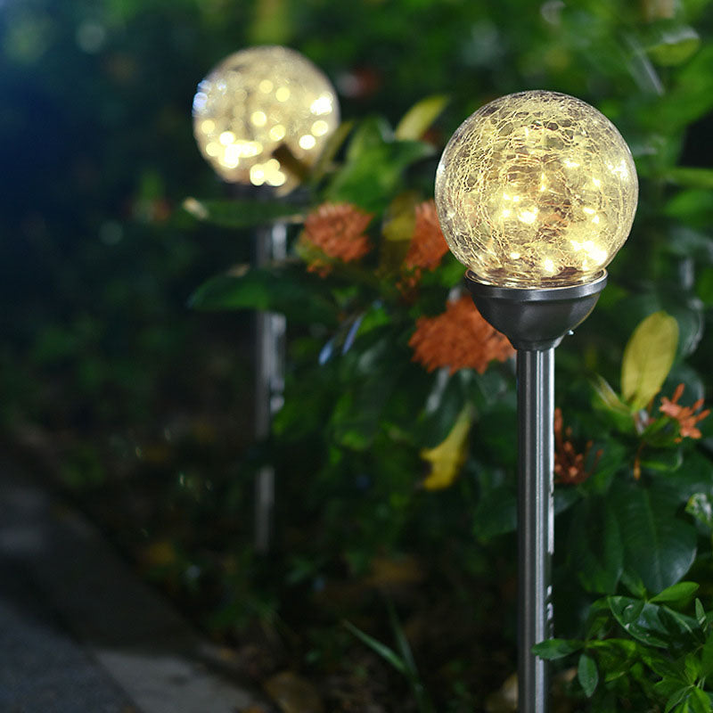 Frendorf | Lumevora Solar Gartenleuchte | Farbige LED Rundkopf-Lampe | Solarbetrieben | Landschaftslicht für Rasen & Wege