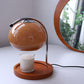 Frendorf | Melva Vintage Glasdom-Lampe mit Holzsockel | Schmelzendes Wachs | Dimmer | Stimmungslicht | Deko für Zuhause