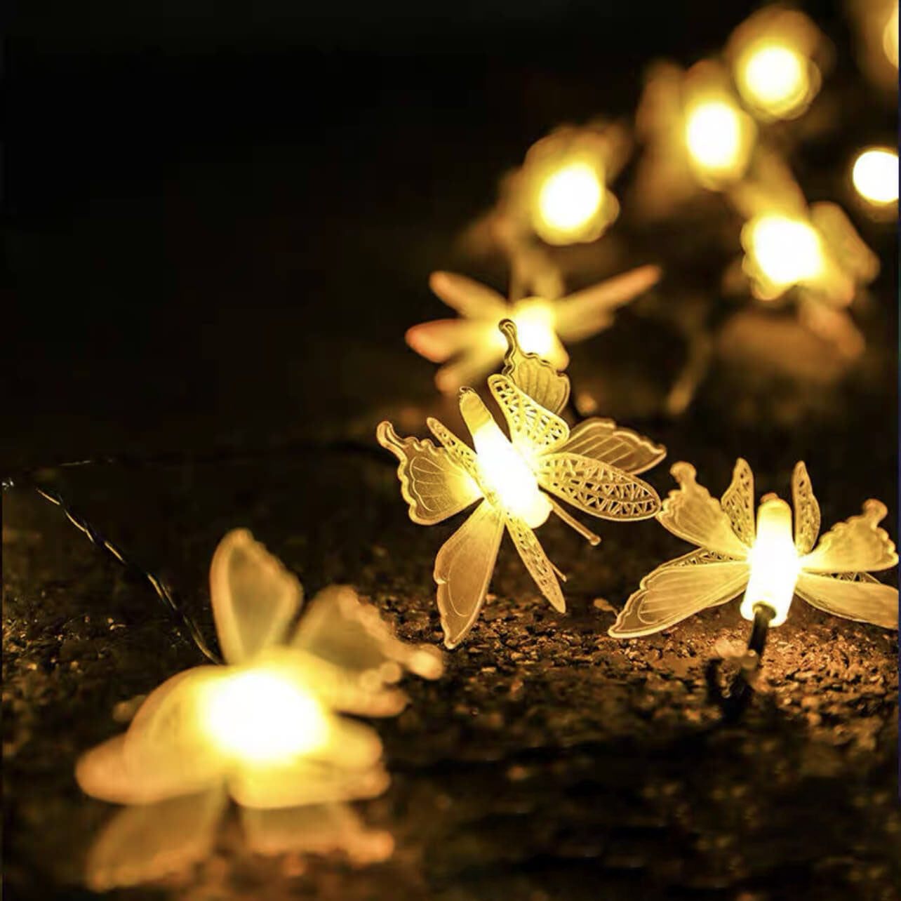 Frendorf | Luminelle LED Lichterkette | Schmetterlingsdesign | Für Garten, Balkon & Terrasse | Outdoor Deko