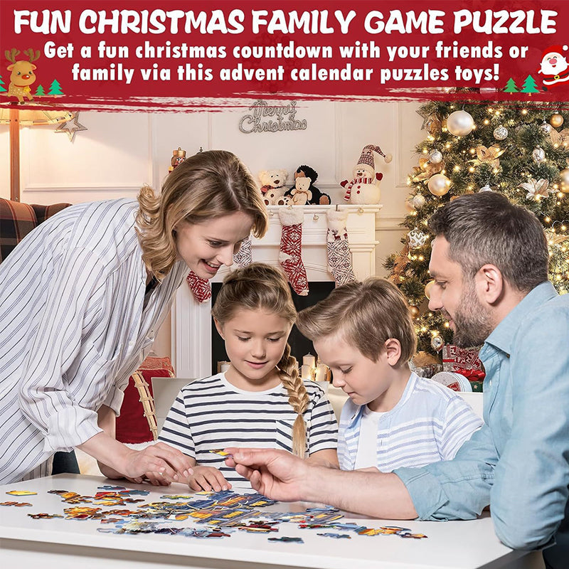 Frendorf | Adventskalender Weihnachts-Puzzle Blind Box 24 Teile 1000 Teile