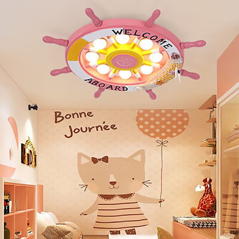 Frendorf | NautiGlow Kinderzimmer LED Deckenlampe | Segelboot-Design | Cartoon-Stil | Stimmungsvolle Beleuchtung