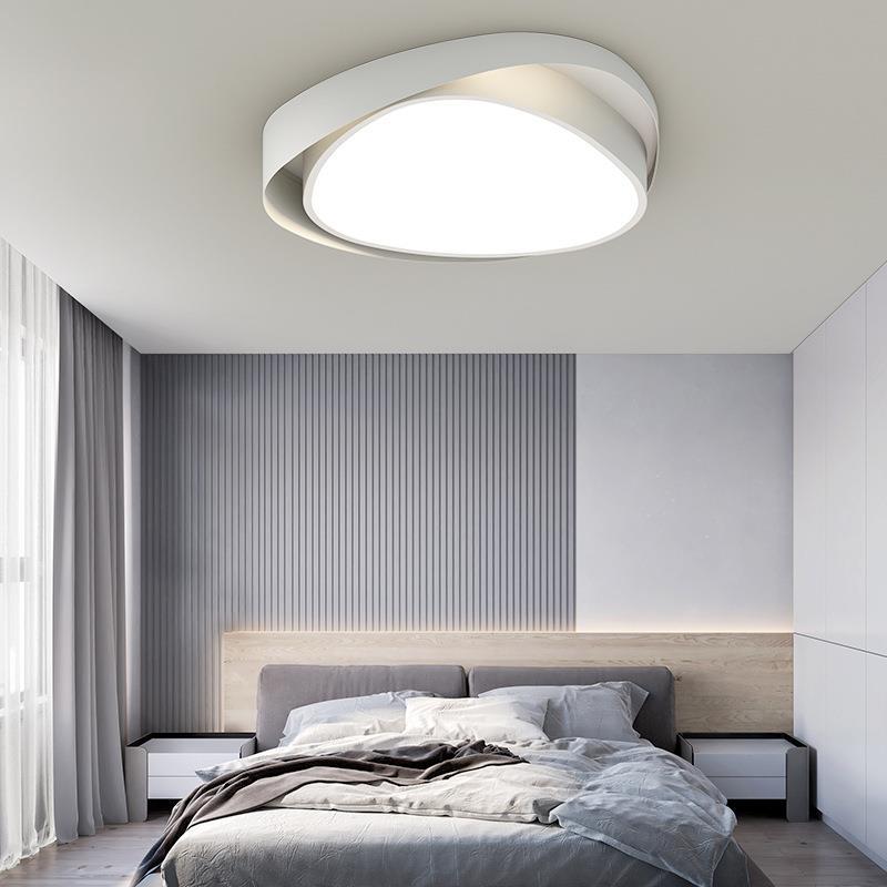 Zeitgenössische Einfachheit Eisen Acryl Runde Schirm LED Deckenleuchte Für Schlafzimmer