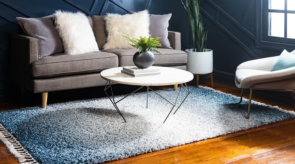 Frendorf | Velviona Gradient Shaggy Teppich | Weicher Hochflorteppich | Modernes Farbverlauf-Design