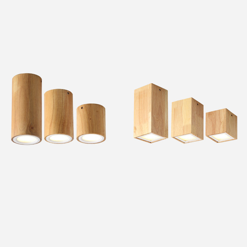 Frendorf | LumaKube Nordic Design LED Deckenleuchte | Holzoptik | Flush Mount | Warmweiß oder Kaltweiß | Stilvolle Beleuchtung für Zuhause