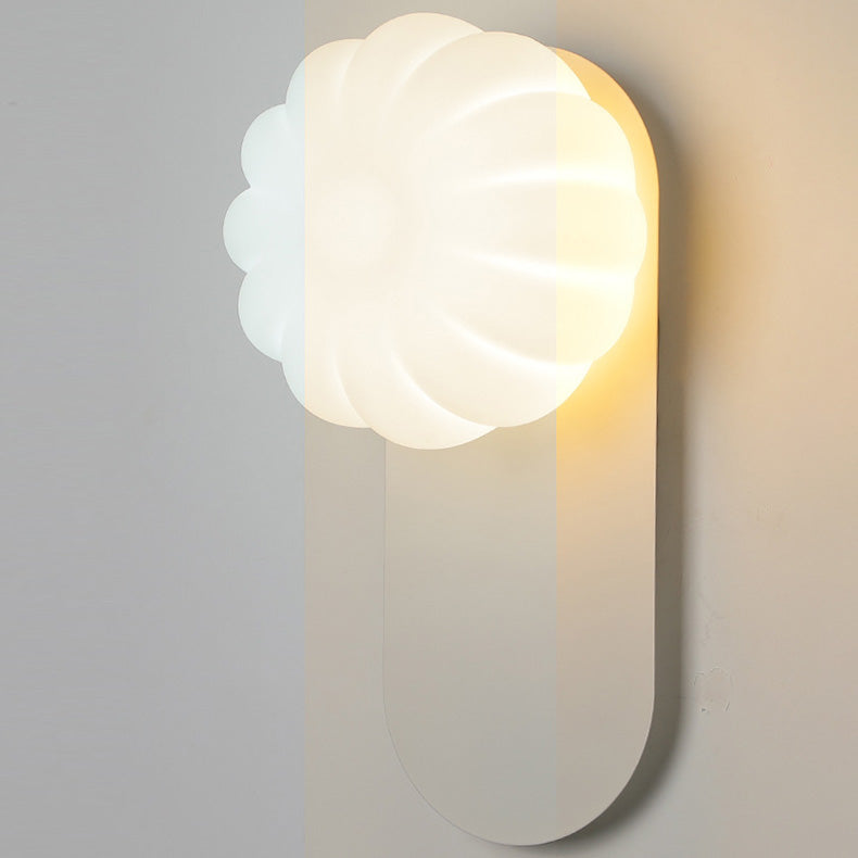 Moderne Einfachheit PE Kürbisform Eisen 1-Licht Wandleuchte Lampe Für Schlafzimmer