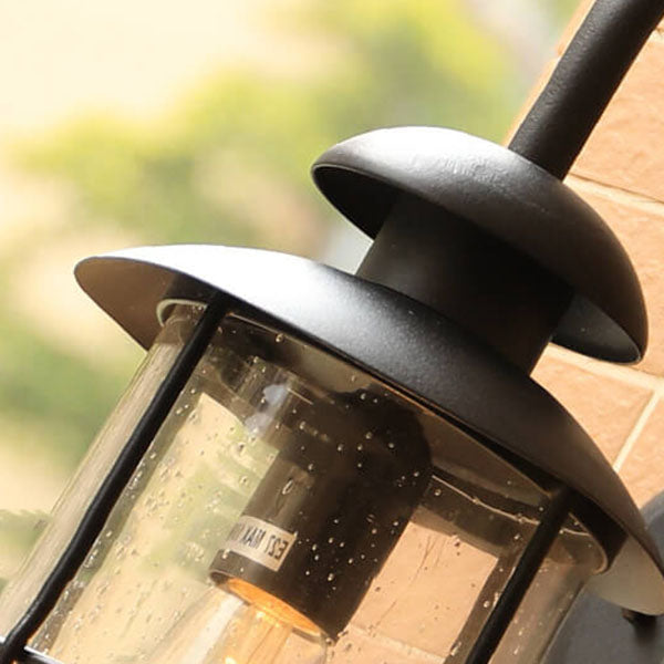 Frendorf | Aurovia Vintage Outdoor Wandleuchte | Wasserdicht | Eisen & Glas | 1-Licht Design | Ideal für Terrasse & Garten