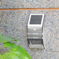 Frendorf | SolarRay Trapezoid LED Wandleuchte | Edelstahl | Bewegungssensor | Solarbetrieben | Outdoor Gartenlicht