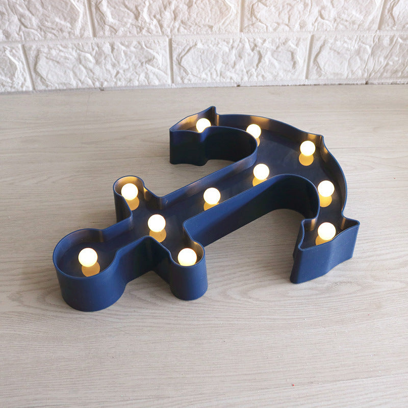 Skandinavische moderne Boot Anker ABS Batterie LED Wand Sconce Lampe