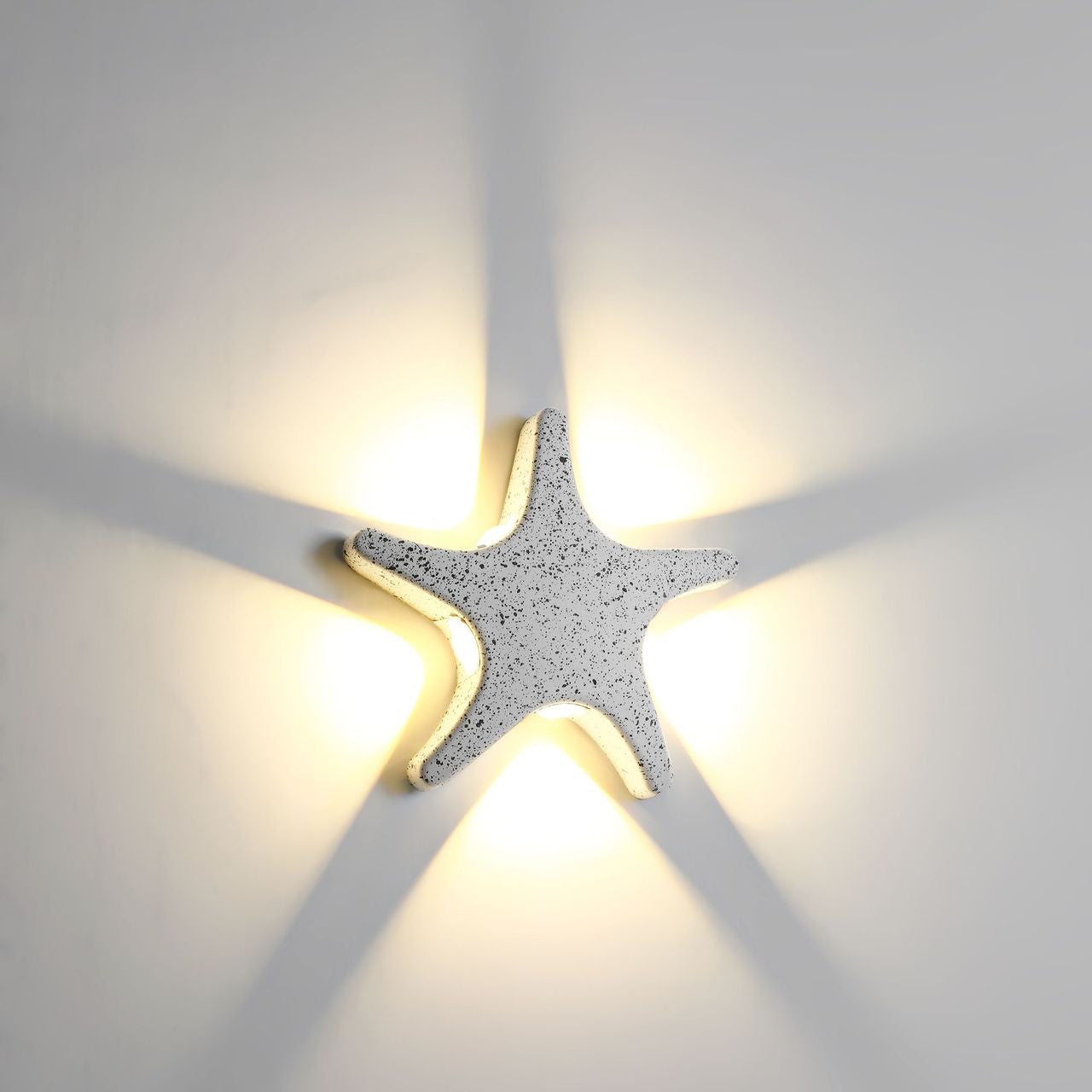 Zeitgenössische Einfachheit Aluminium Seestern Design LED wasserdichte Wandlaterne Lampe für Außenterrasse
