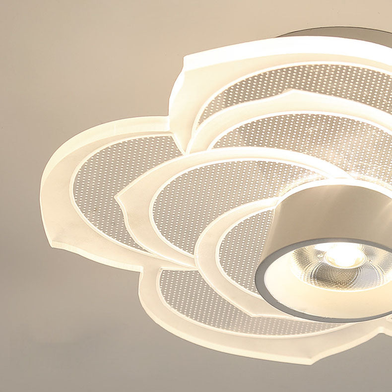 Frendorf | Bloomora Minimalistische LED-Deckenleuchte | Rosendesign | Runde Acryl-Lampe | Stimmungslicht für Wohnzimmer