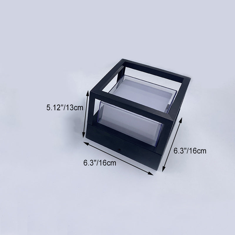 Frendorf | LumenSquare Waterproof LED Außenwandleuchte | Zeitloses Aluminium-Acryl Design | Garten- und Terrassenbeleuchtung