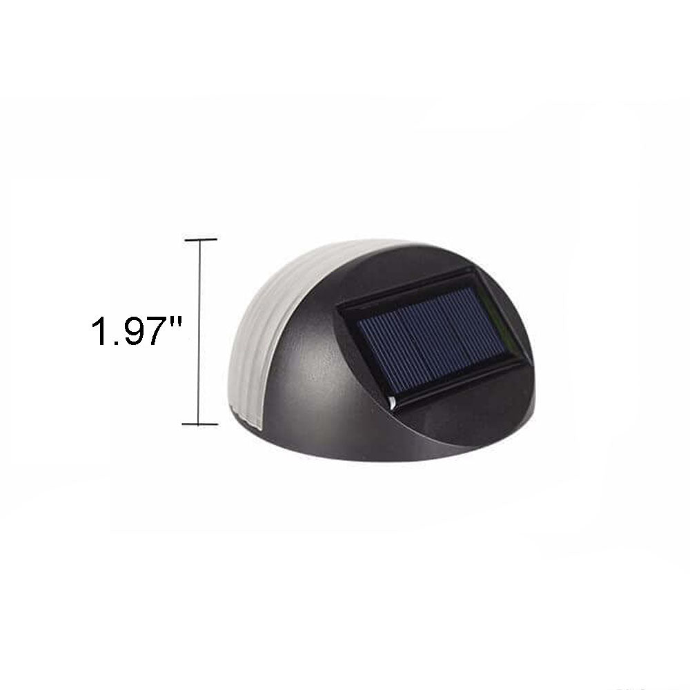 Frendorf | SolarArc LED Wandleuchte | Halbkreisdesign | Solarbetrieben | Außenlampe für Garten & Zaun | 6 LEDs