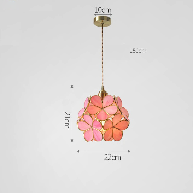 Frendorf | PetalGlow Glasblütenblatt-Pendelleuchte | Nordischer Stil | Elegantes Design für Ess- & Wohnzimmer