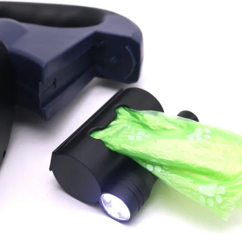 Frendorf | BORDEAUX DUO – Doppelleine mit LED & Beutelspender für stressfreie Spaziergänge