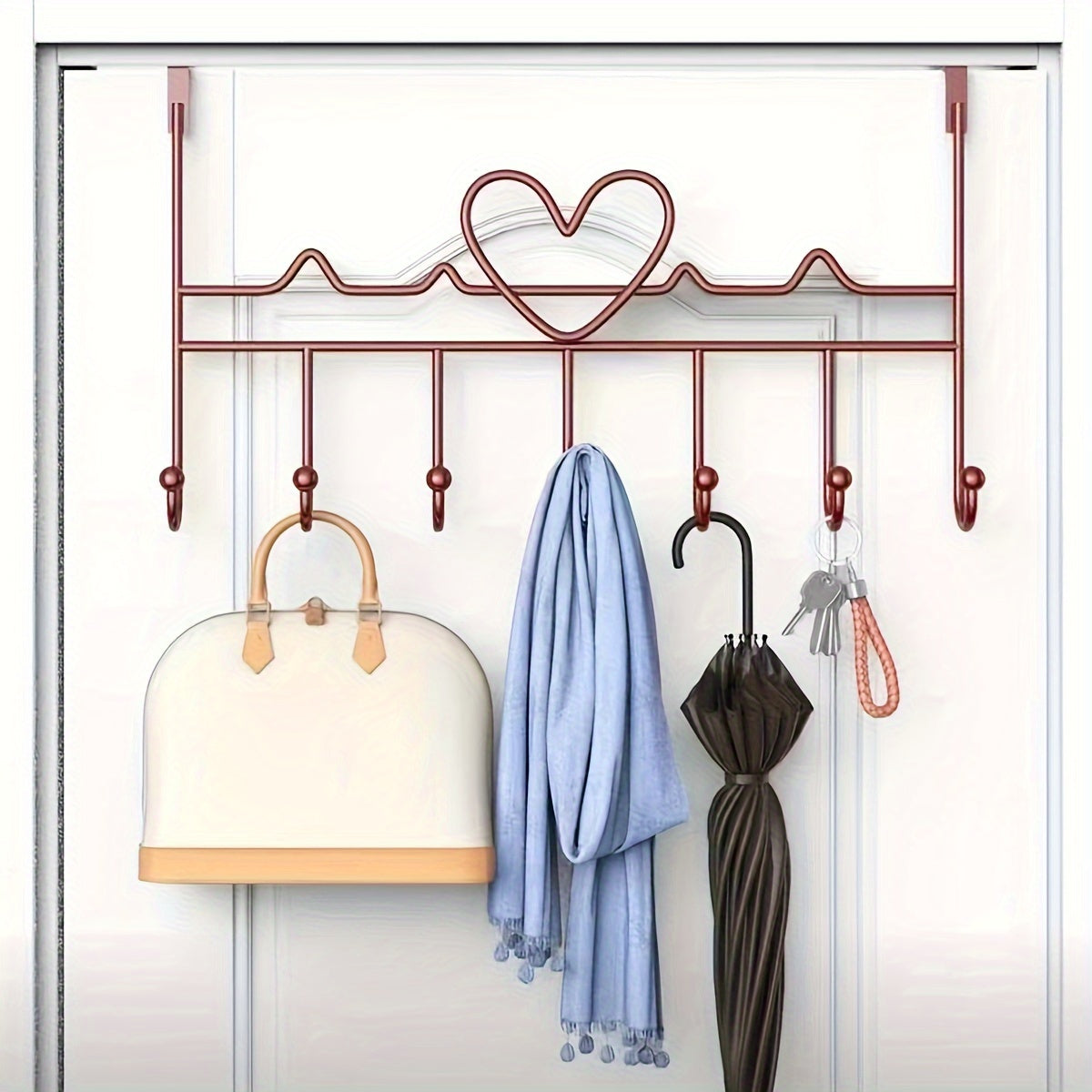 EasyHang - Einfach zu installierende Garderobe für die Tür - Lackierte Oberfläche
